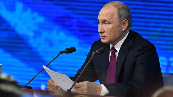 La rueda de prensa de Vladímir Putin - Sputnik Mundo
