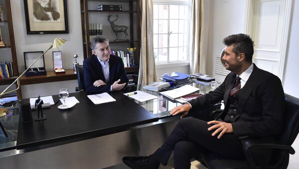 Mauricio Macri, actual presidente de Argentina, y Marcelo Tinelli, conductor televisivo, en la Quinta de Olivos - Sputnik Mundo