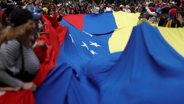 Manifestaciones a favor de la oposición venezolana - Sputnik Mundo
