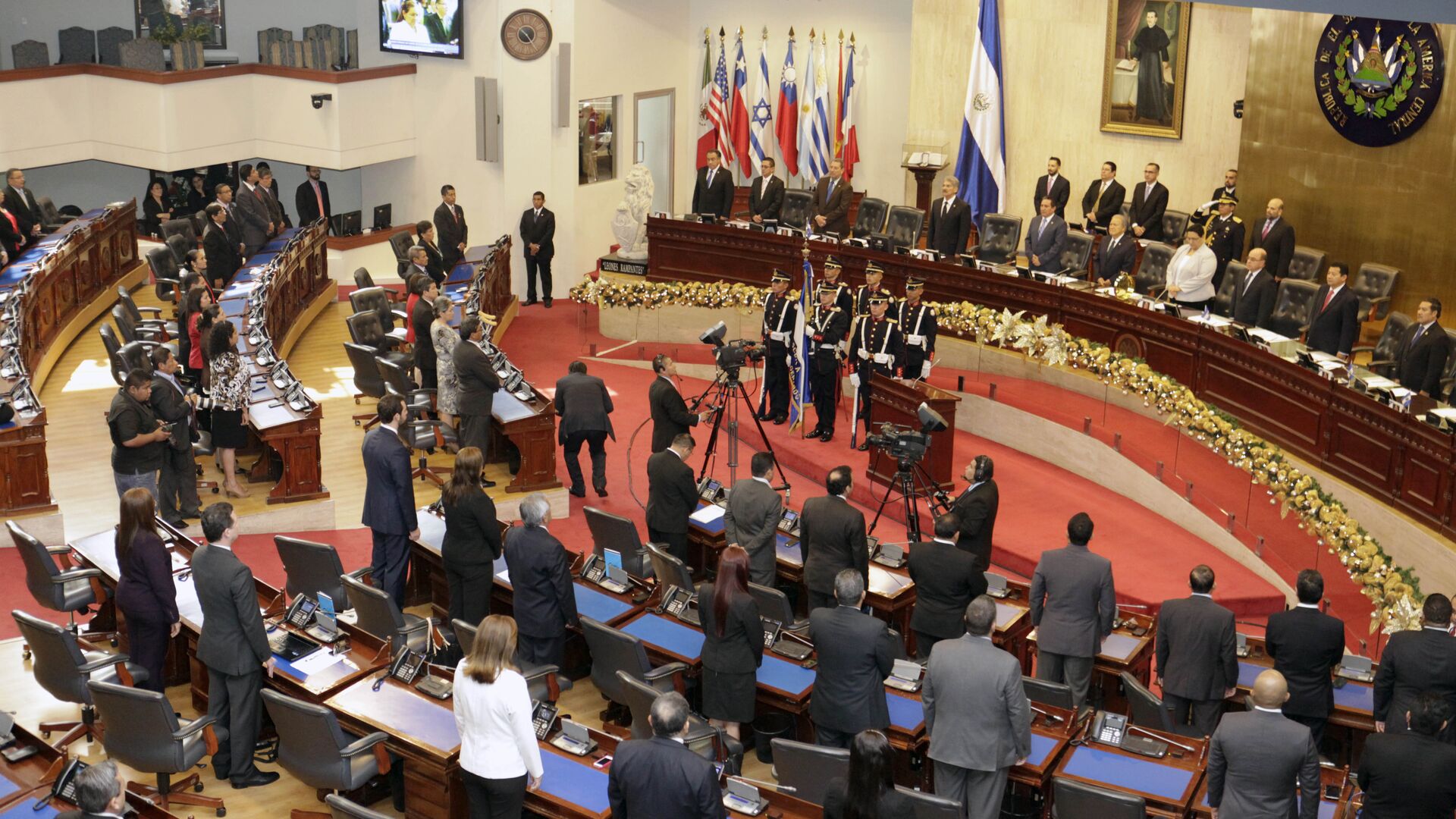 Salón de sesiones de la Asamblea Legislativa (parlamento) de El Salvador (Archivo) - Sputnik Mundo, 1920, 07.01.2022