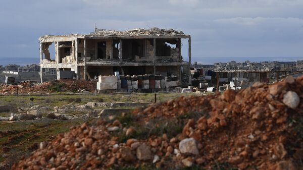 Edificio destruido en Alepo, Siria - Sputnik Mundo
