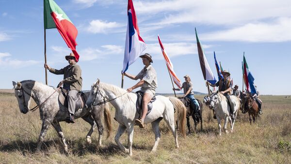 Bóeres con banderas nacionales (imagen referencial) - Sputnik Mundo