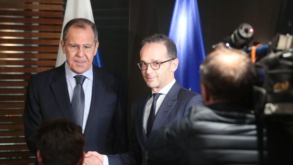 El canciller ruso, Serguéi Lavrov, y el ministro de Exteriores alemán, Heiko Maas - Sputnik Mundo