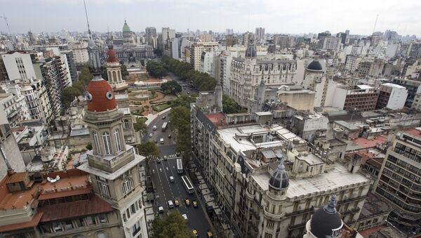 Una vista de la Avenida de Mayo en Buenos Aires - Sputnik Mundo