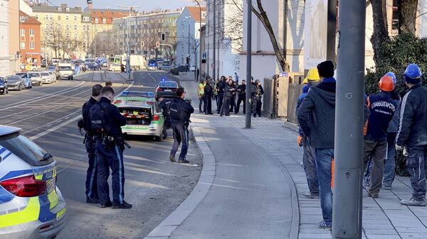 Policía tras el tiroteo en Munich, Alemania - Sputnik Mundo