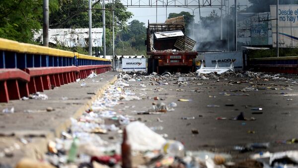 La situación en la frontera entre Venezuela y Colombia (el 24 de febrero) - Sputnik Mundo
