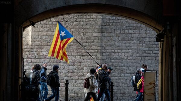 Manifestación independentista en Barcelona - Sputnik Mundo