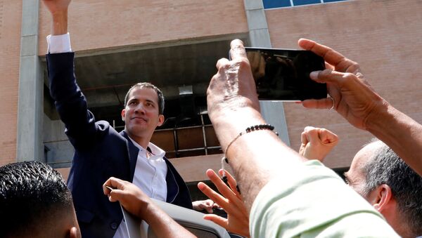 Juan Guaidó, el diputado opositor vnezolano, arriba a Caracas - Sputnik Mundo