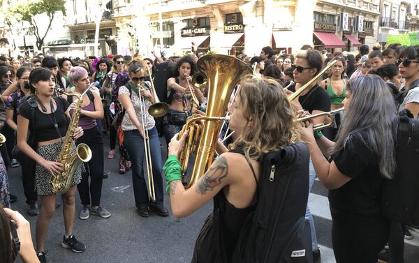 La marcha de las mujeres en Argentina - Sputnik Mundo