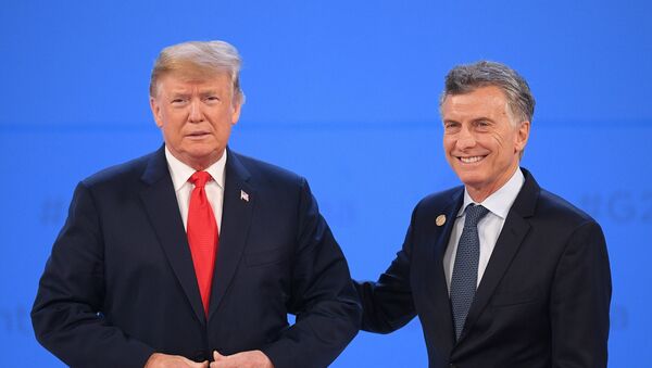 Donald Trump, presidente de EEUU, y Mauricio Macri, presidente de Argentina - Sputnik Mundo