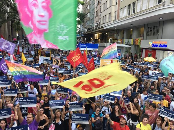 Un acto en memoria de Marielle Franco en Brasil Un acto en memoria de Marielle Franco en Brasil - Sputnik Mundo