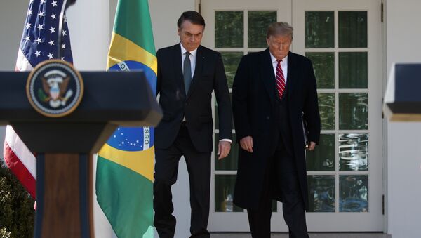 El presidente de Brasil, Jair Bolsonaro, y el presidente de EEUU, Donald Trump (archivo) - Sputnik Mundo