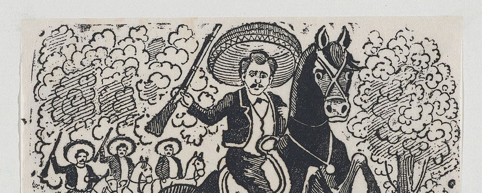 Emiliano Zapata a caballo, representación de una escena de la Revolución Mexicana - Sputnik Mundo, 1920, 10.04.2019