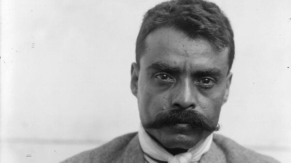 El líder revolucionario mexicano Emiliano Zapata en 1914 - Sputnik Mundo