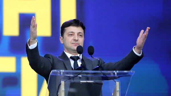 Volodímir Zelenski, candidato a la presidencia de Ucrania - Sputnik Mundo