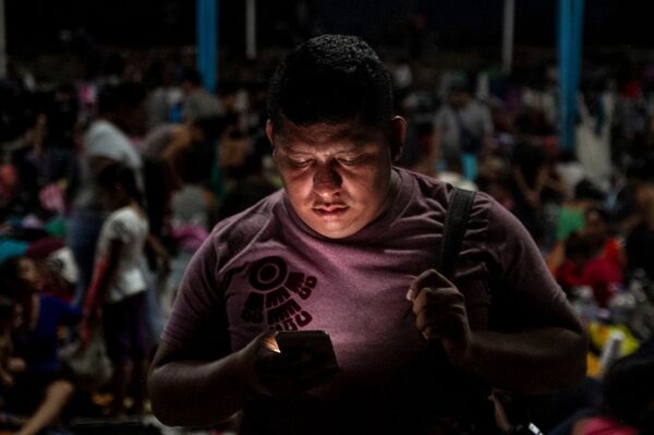 Ruben Figueroa en Huixtla, durante la estancia de la caravana migrante Ruben Figueroa en Huixtla, durante la estancia de la caravana migrante - Sputnik Mundo