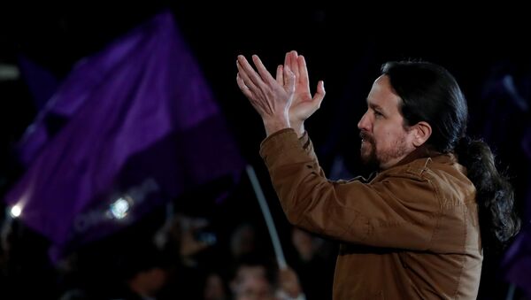 El líder de la coalición izquierdista Unidas Podemos (UP), Pablo Iglesias - Sputnik Mundo