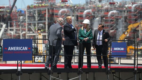 Donald Trump, presidente de EEUU, en la inauguración de la planta de Cameron LNG - Sputnik Mundo