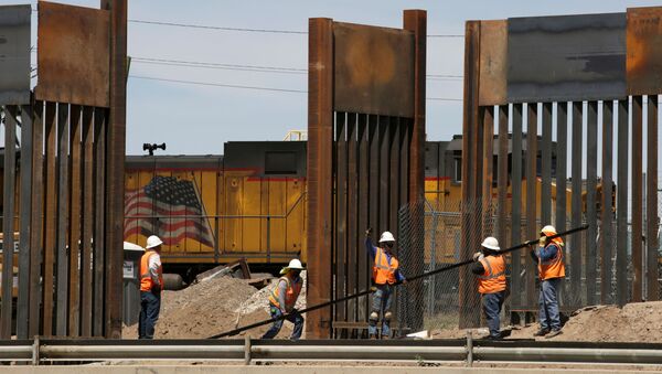 La construcción del muro fronterizo entre EEUU y México - Sputnik Mundo