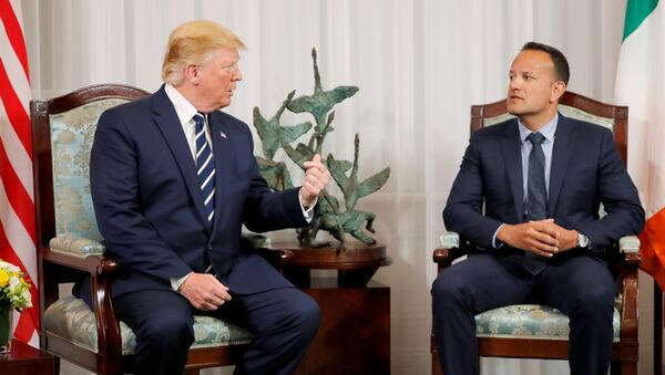 El presidente estadounidense, Donald Trump, y el primer ministro irlandés Leo Varadkar - Sputnik Mundo