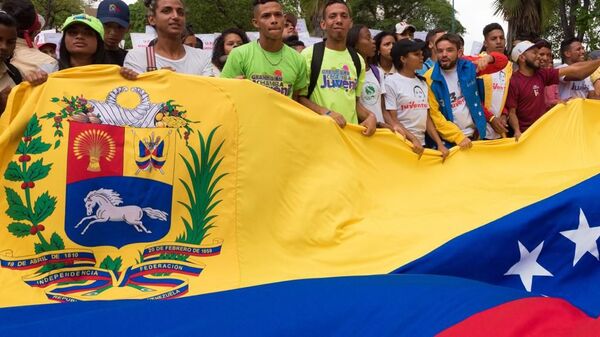 Protesta contra las amenazas de EEUU en Venezuela - Sputnik Mundo