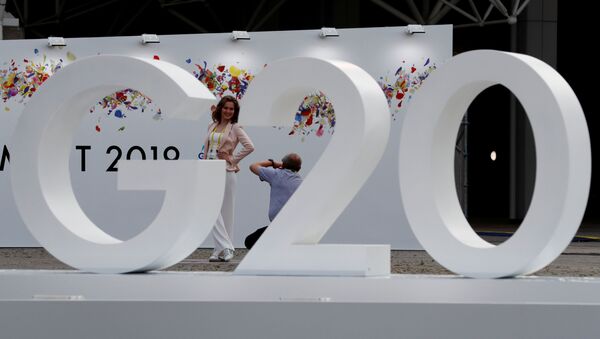 Logo de la Cumbre del G20 en Osaka, Japón - Sputnik Mundo