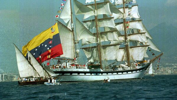 Un barco con la bandera de Venezuela (archivo) - Sputnik Mundo