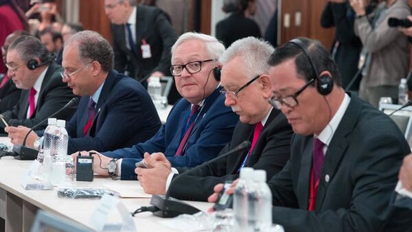 Serguéi Riabkov, viceministro de Exteriores ruso en la reunión de países amigos en defensa de la Carta de la ONU   - Sputnik Mundo