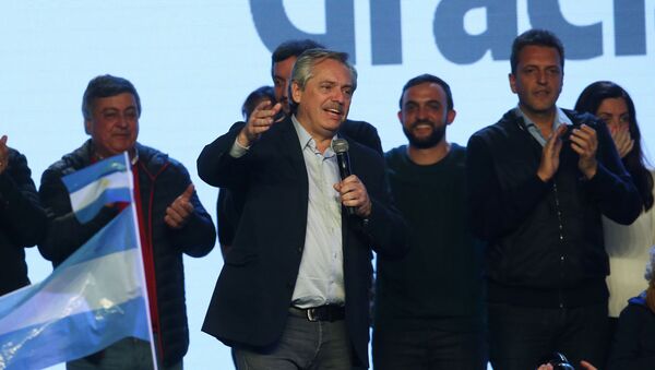 Candidato presidencial del Partido Frente de Todos, Alberto Fernández - Sputnik Mundo
