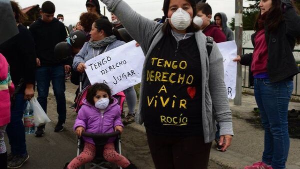 Movilización por la situación medioambiental y de salud de la población de Puchuncaví y Quintero, Chile (2018) - Sputnik Mundo