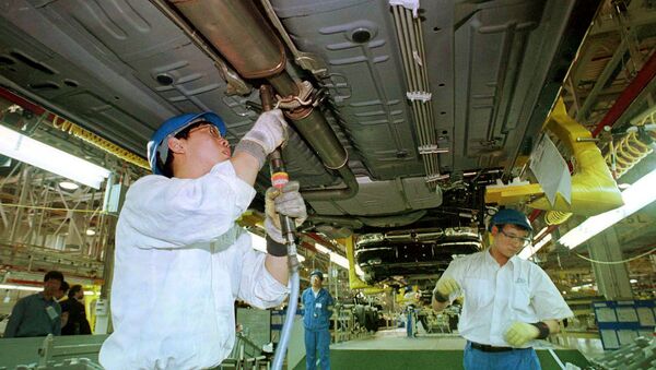 Una planta de ensamblaje de General Motors en China - Sputnik Mundo