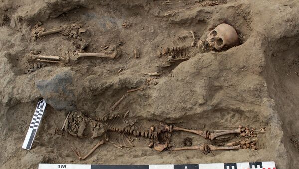 Los restos de unos 250 niños, supuestamente ofrecidos en un ritual de sacrificio por la cultura precolombina Chimú - Sputnik Mundo
