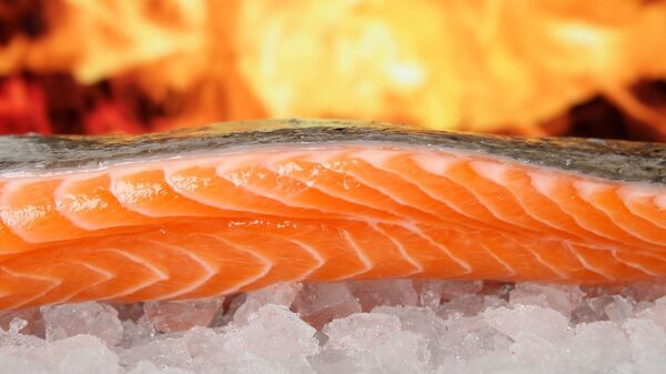 Un salmón utilizado para la gastronomía - Sputnik Mundo