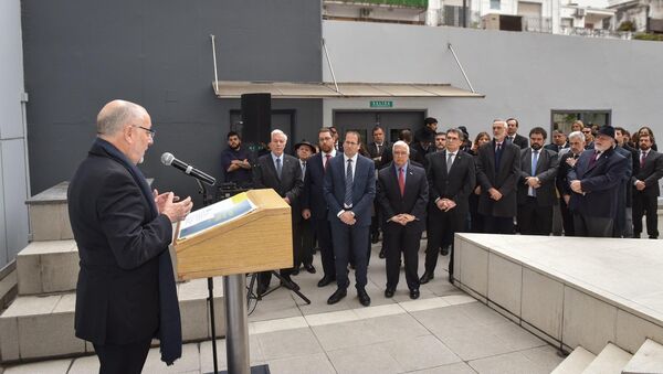 Jorge Faurie, ministro argentino de Relaciones Exteriores, durante el acto de recuerdo por el atentado del 11S en EEUU - Sputnik Mundo