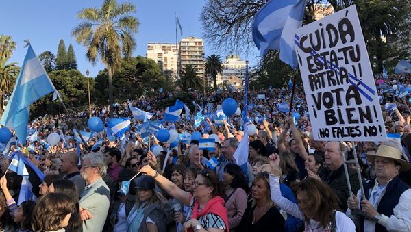Acto de campaña de Macri en Buenos Aires, Argentina - Sputnik Mundo