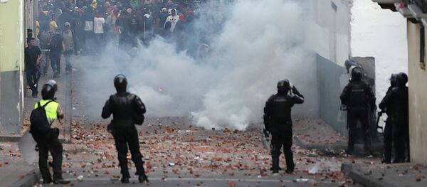 Protestas en Ecuador Protestas en Ecuador - Sputnik Mundo