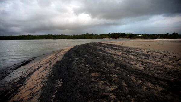 Petróleo en una playa brasileña - Sputnik Mundo