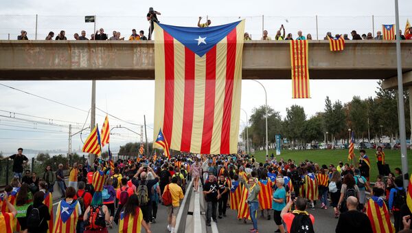 Las protestas en Cataluña - Sputnik Mundo