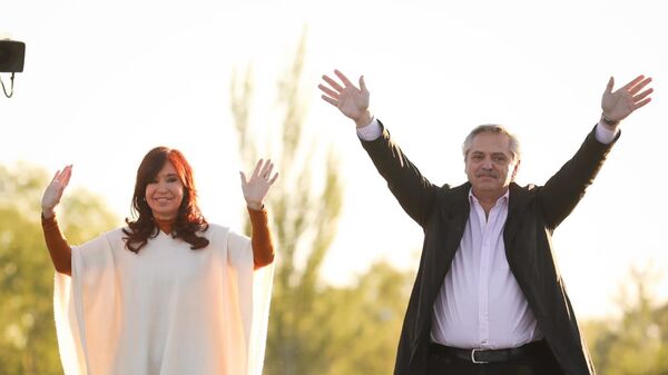 Cristina Fernández y Alberto Fernández - Sputnik Mundo