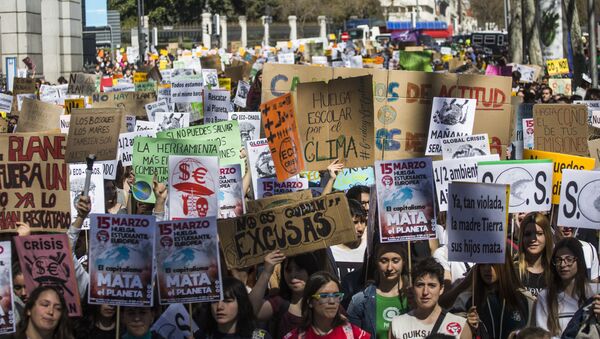 Una huelga climática en Madrid - Sputnik Mundo