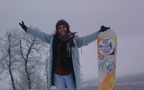 En Ufá, haciendo snowboard - Sputnik Mundo