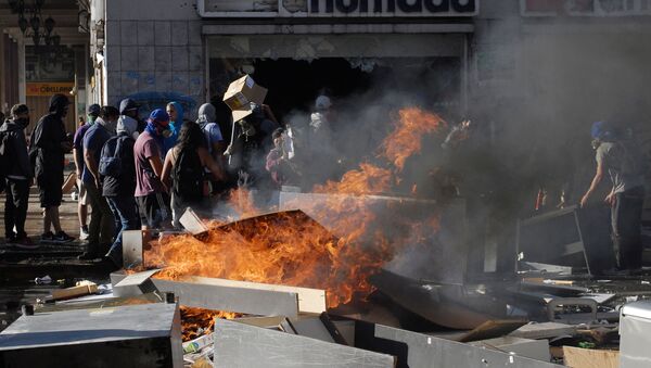 Protestas en Chile - Sputnik Mundo