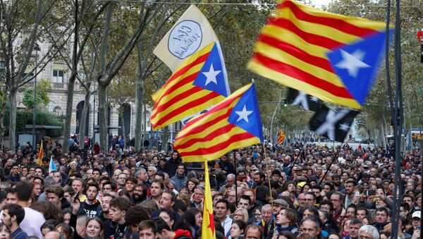 Protestas en Barcelona, España - Sputnik Mundo