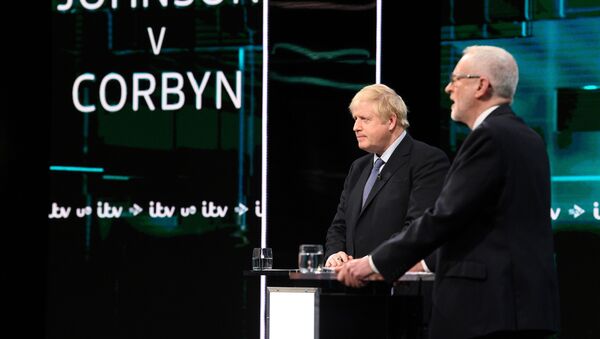 El debate electoral entre Boris Johnson y Jeremy Corbyn - Sputnik Mundo