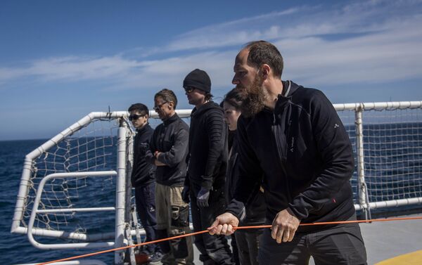 Equipo de Greenpeace toma imágenes del fodo marino del agujero azul de Argentina - Sputnik Mundo