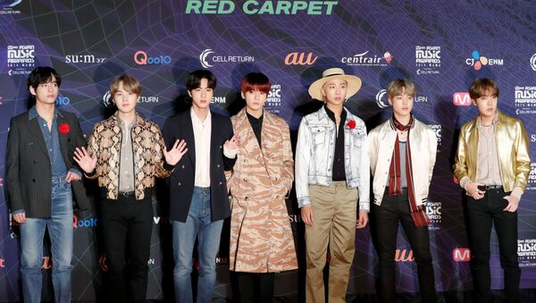 Miembros del grupo surcoreano de 'k-pop' BTS - Sputnik Mundo