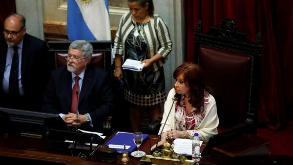 Cristina Fernández, vicepresidenta de Argentina, durante el debate sobre la Ley de Emergencia - Sputnik Mundo
