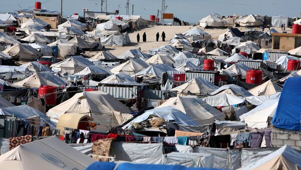 Un campo de refugiados sirios (archivo) - Sputnik Mundo