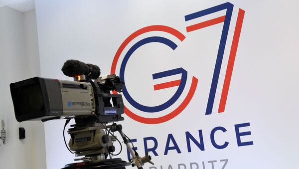El logo de la cumbre del G7 en Francia (archivo) - Sputnik Mundo