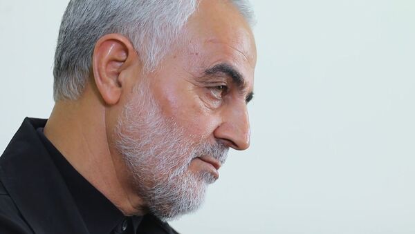 El general Qasem Soleimani, comandante de la Fuerza Quds iraní - Sputnik Mundo